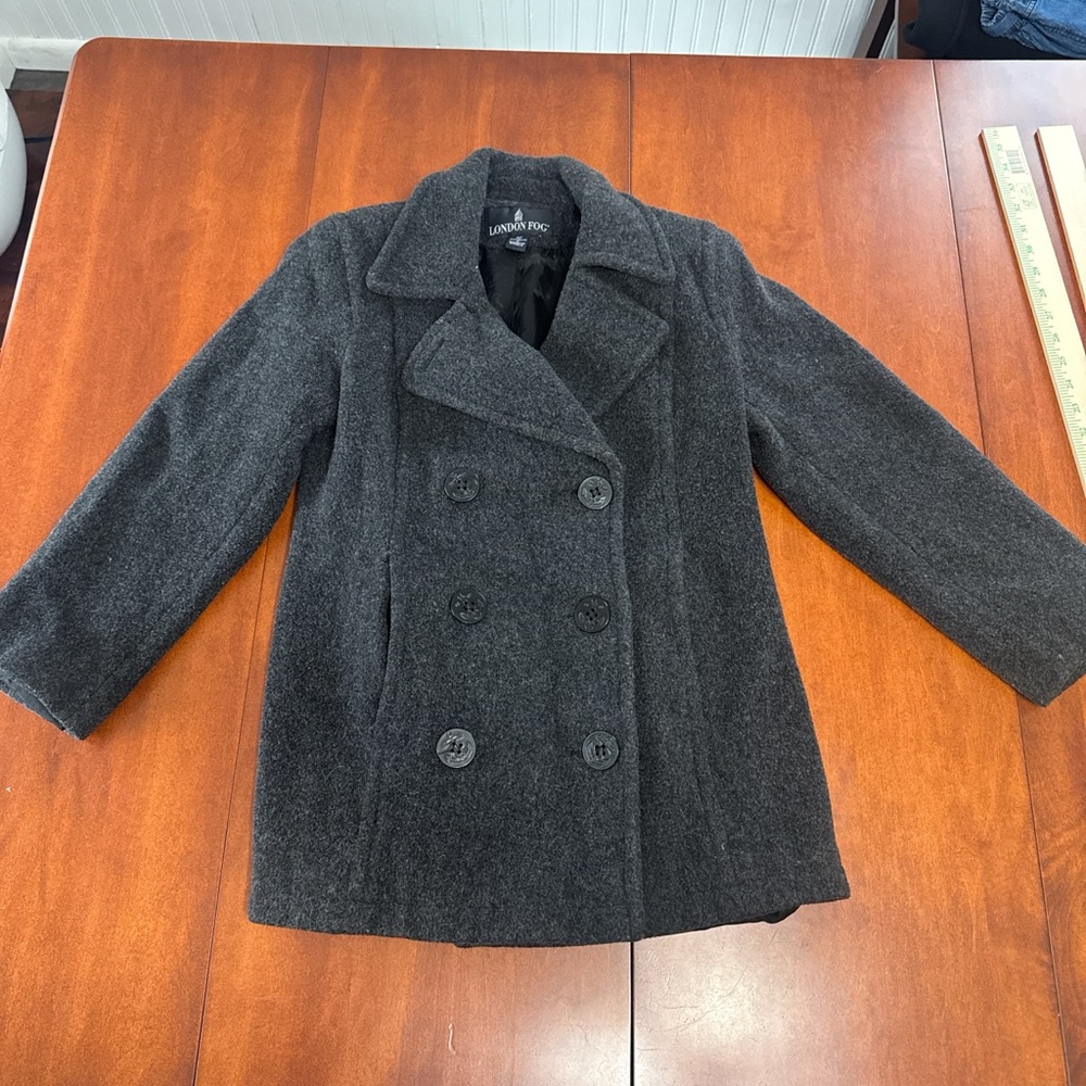 London Fog Charcoal Pea Coat for Women